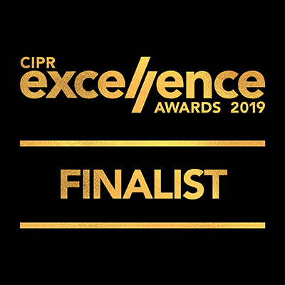 Finalist in the CIPR Excellence Awards 2019