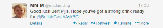 British Gas Tweet